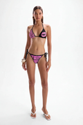 Pink Lip Print Bikini Set