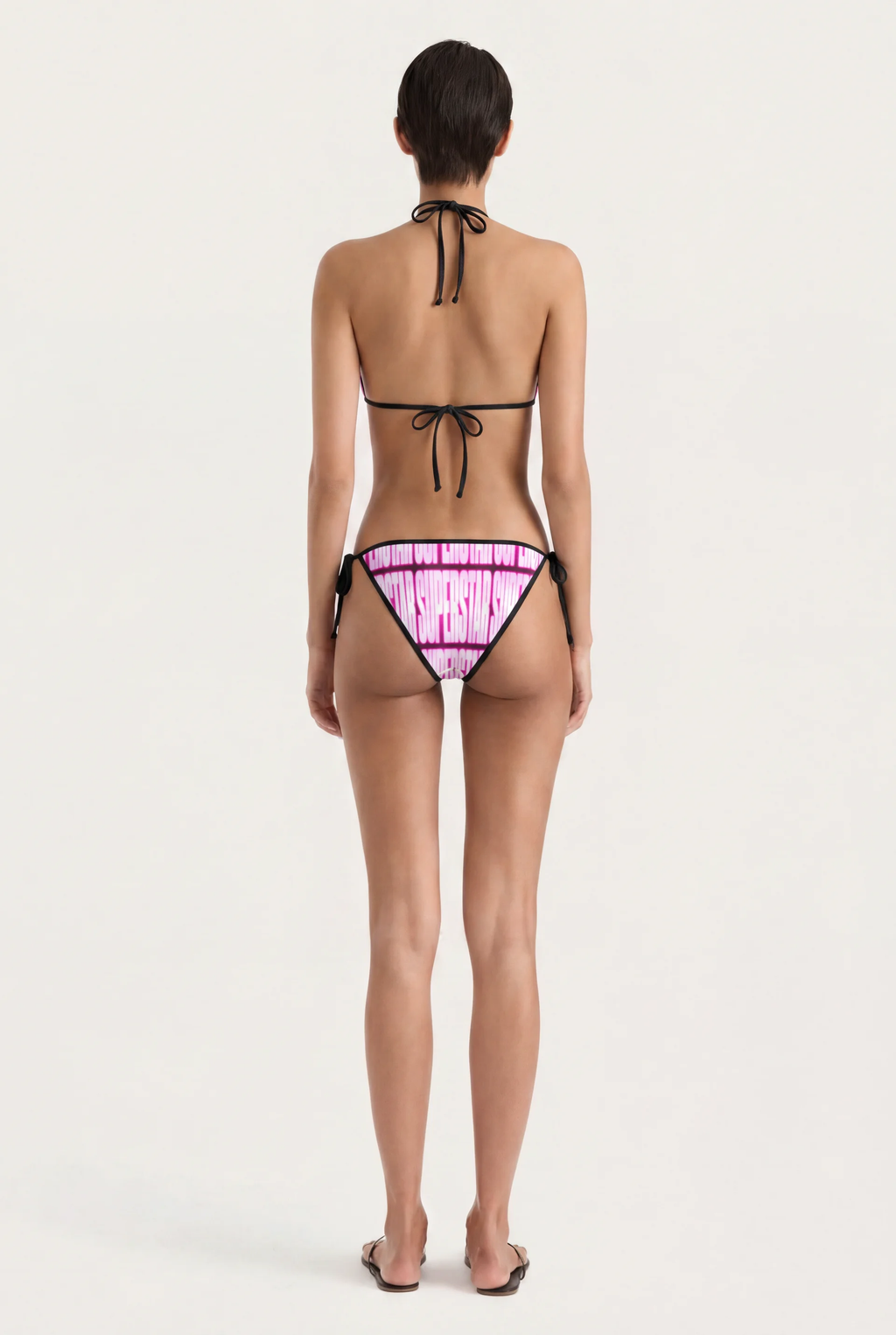 Pink Lip Print Bikini Set